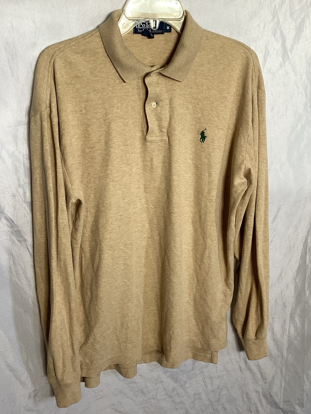 Polo by Ralph Lauren Long Sleeve Polo Shirt in Khaki